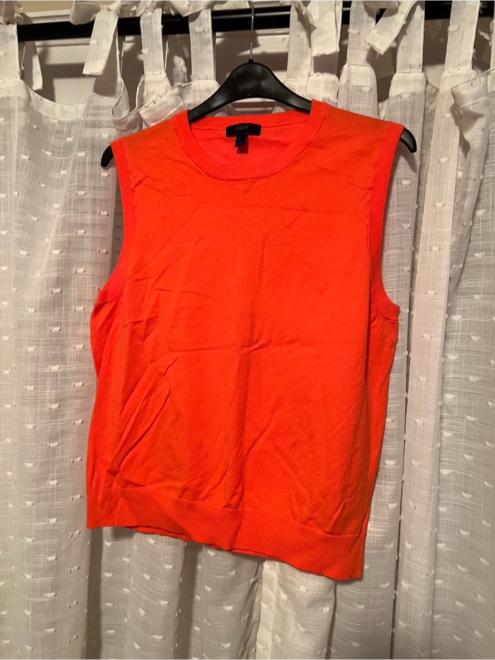 J. Crew Bright Orange Sleeveless Crewneck Tank